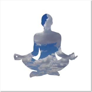 Yoga Meditation in the Clouds Posters and Art